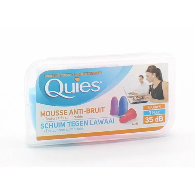 Quies Mousse Anti-Bruit 35dB X3 - Univers Pharmacie