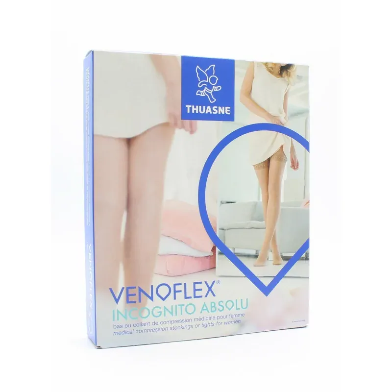 Thuasne Venoflex Incognito Absolu Mi-Bas-cuisse de Compression T1L Cendré - Univers Pharmacie
