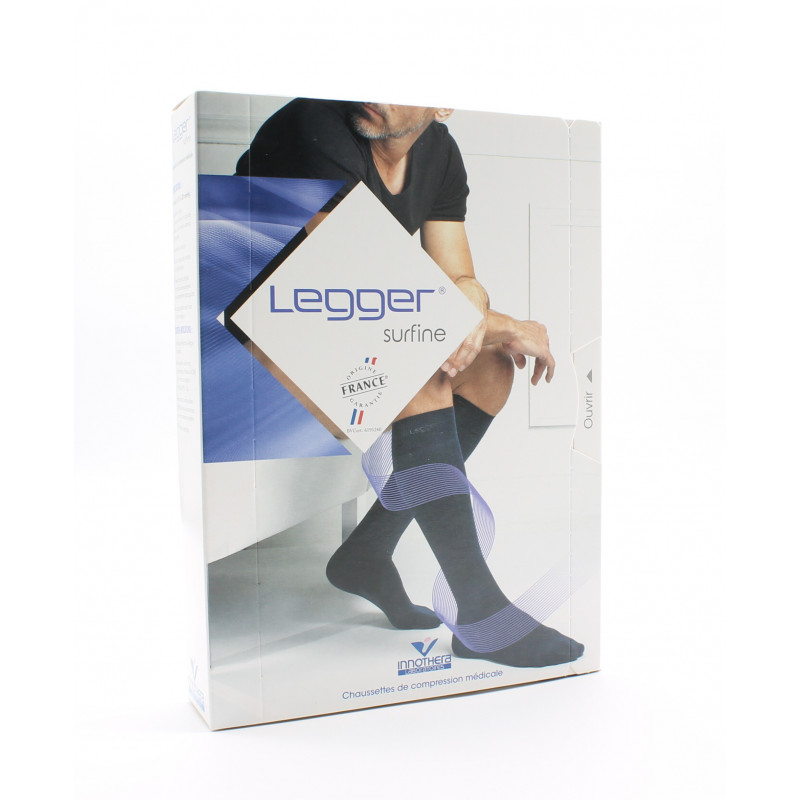Legger Surfine Chaussettes de Compression Médicale Fresh+ T3+ Long Marine - Univers Pharmacie Legger Surfine Chaussettes de Compression Médicale Fresh+ T3+ Long Marine - Univers Pharmacie