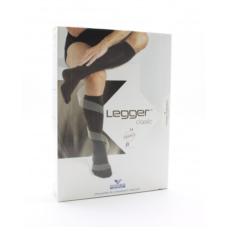 Legger Classic Chaussettes de Compression Médicale T3+ Long Noir - Univers Pharmacie