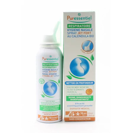 Puressentiel Respiratoire Hygiène Nasale Spray Jet Fort 100ml - Univers Pharmacie