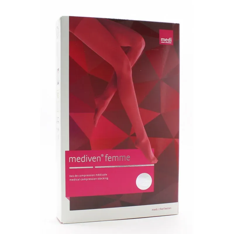 Mediven 20 Elegance Bas Autofix Picots T2 Long Noir - Univers Pharmacie