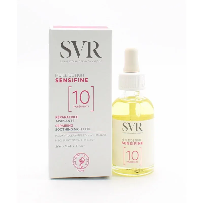 SVR Sensifine Huile de Nuit Réparatrice et Apaisante 30ml - Univers Pharmacie