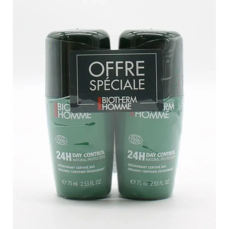 Biotherm Homme 24H Day Control Déodorant Bio 2X75ml - Univers Pharmacie