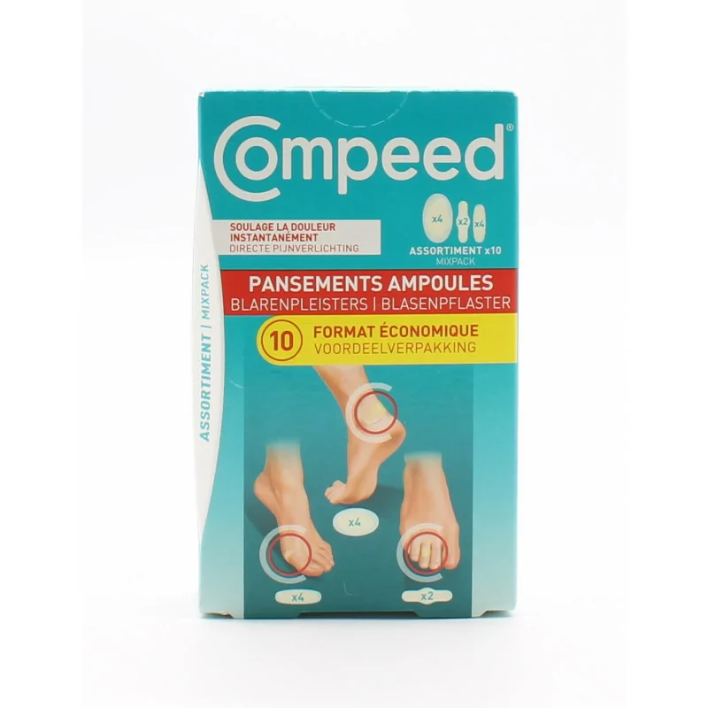 Compeed Pansements Ampoules Assortiment X10 - Univers Pharmacie