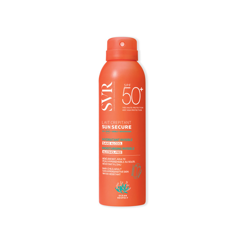SVR Lait Crépitant Sun Secure SPF50+ 200ml - Univers Pharmacie SVR Lait Crépitant Sun Secure SPF50+ 200ml - Univers Pharmacie