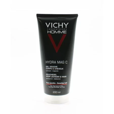 Vichy Homme Hydra Mag C Gel Douche Corps & Cheveux 200ml - Univers Pharmacie