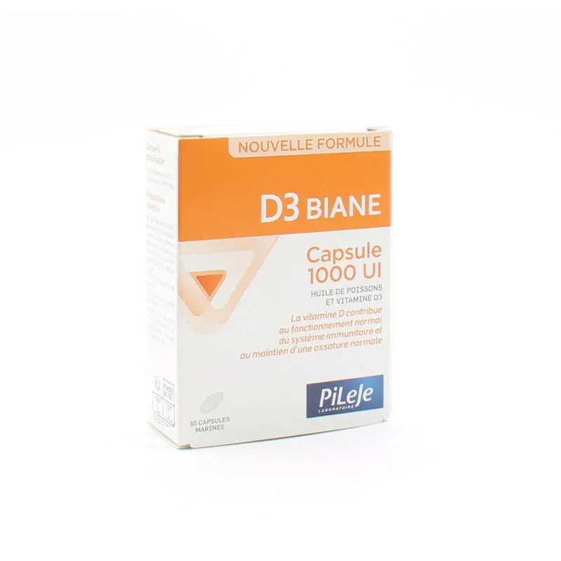 PiLeJe D3 Biane Capsule 1000UI 30 capsules - Univers Pharmacie