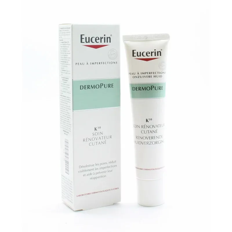 Eucerin DermoPure K10 Soin Rénovateur Cutané 40ml - Univers Pharmacie