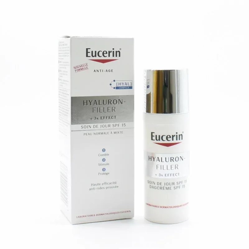 Eucerin Hyaluron-Filler +3x Effect Soin de Jour SPF15 50ml - Univers Pharmacie