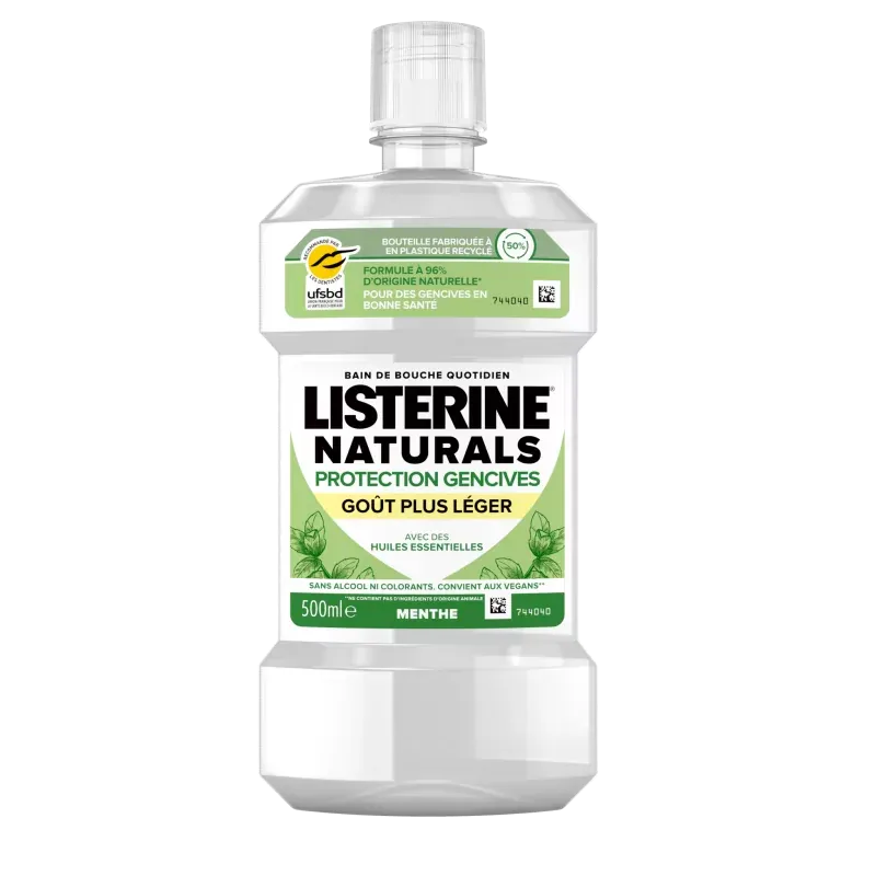 Listerine Naturals Protection Gencives Menthe 500ml - Univers Pharmacie