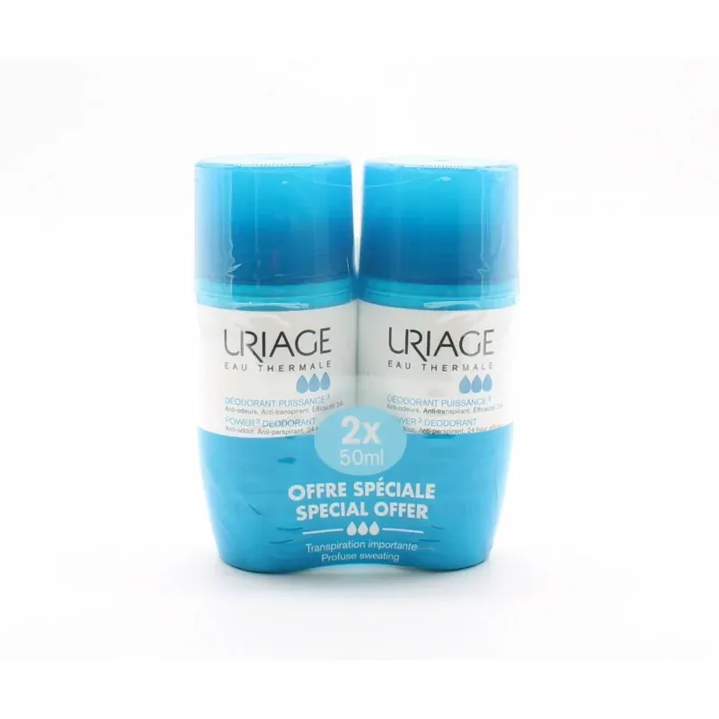 Uriage Déodorant Puissance 3 2X50ml - Univers Pharmacie