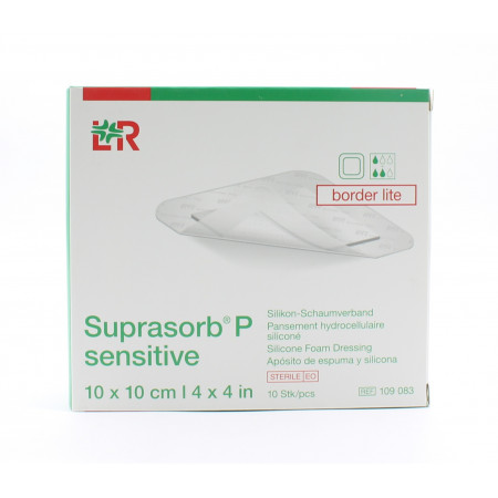 Suprasorb P sensitive Pansement Hydrocellulaire Siliconé 10X10cm X10 - Univers Pharmacie