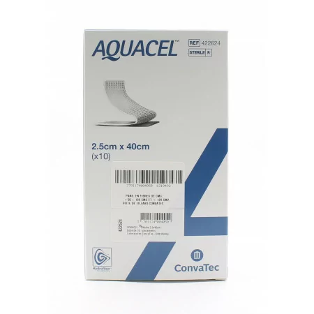 Aquacel Pansement Hydrofiber 2,5X40cm X10 - Univers Pharmacie