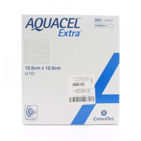 Aquacel Extra Pansement Hydrofiber 12,5X12,5cm X10 - Univers Pharmacie
