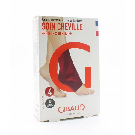 Gibaud Soin Cheville Taille 4 Rouge - Univers Pharmacie