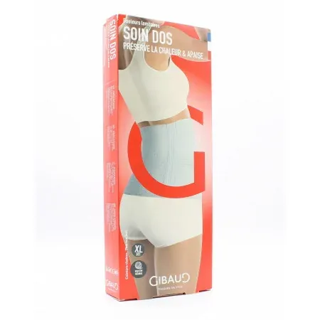 Gibaud Soin Dos Chaleur Anthracite Taille XL H30cm - Univers Pharmacie