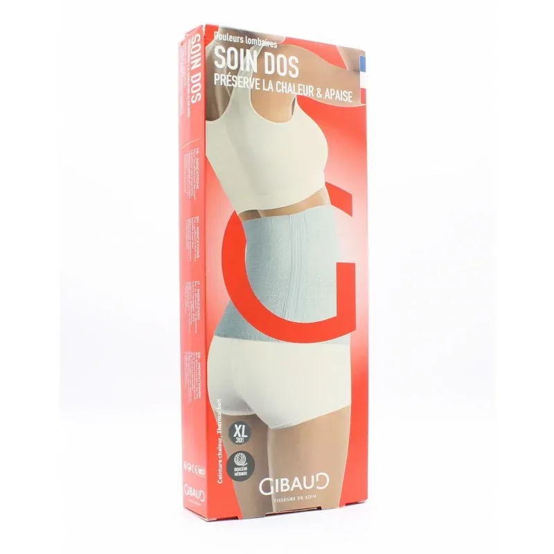 Gibaud Soin Dos Chaleur Anthracite Taille XL H30cm - Univers Pharmacie