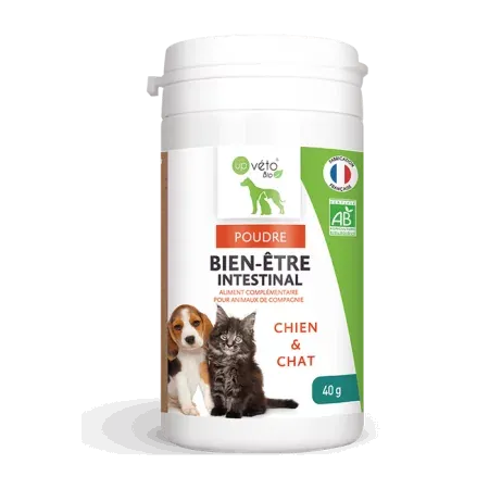 Up Véto Bio Poudre Bien-être Intestinal Chien & Chat 40g - Univers Pharmacie