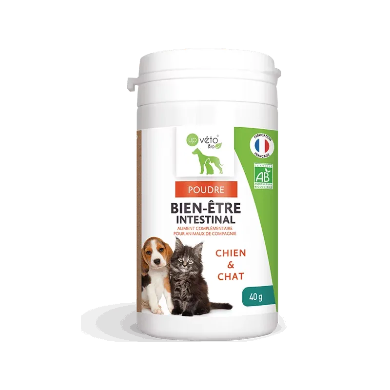 Up Véto Bio Poudre Bien-être Intestinal Chien & Chat 40g - Univers Pharmacie