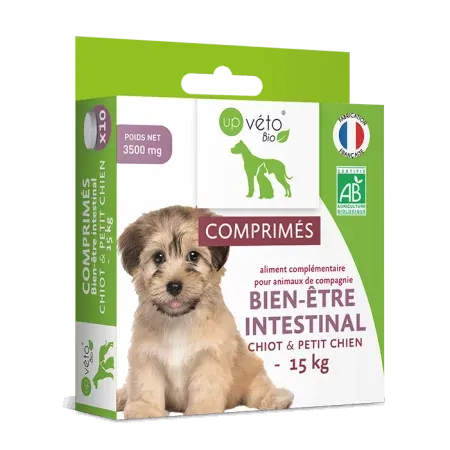 Up Véto Bio Bien-être Intestinal Chiot & Petit Chien 10 comprimés - Univers Pharmacie