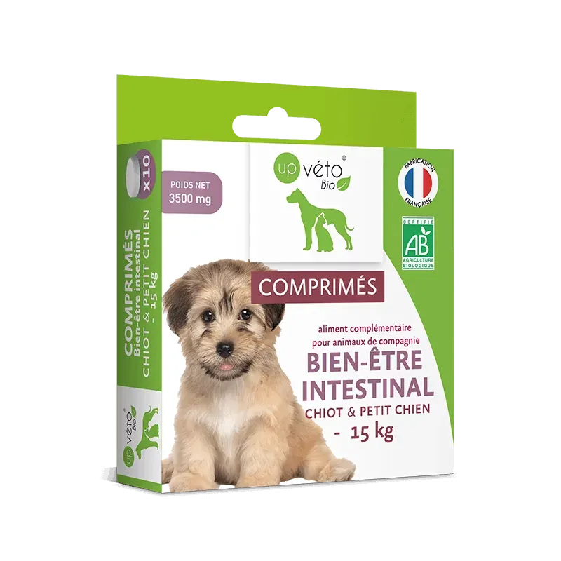 Up Véto Bio Bien-être Intestinal Chiot & Petit Chien 10 comprimés - Univers Pharmacie