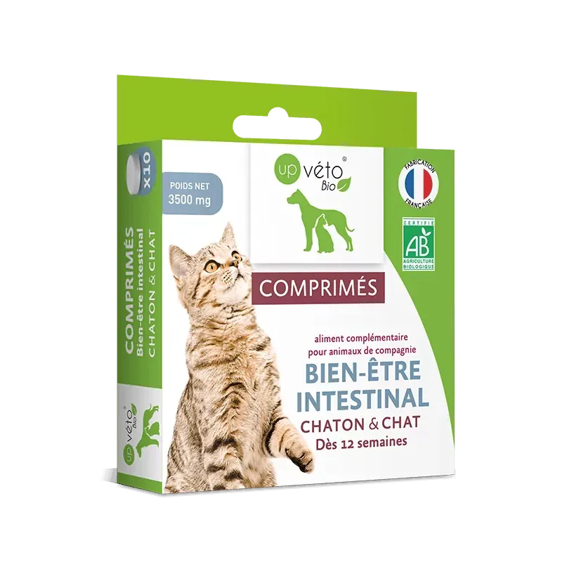 Up Véto Bio Bien-être Intestinal Chaton & Chat 10 comprimés - Univers Pharmacie