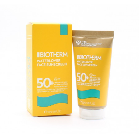 Biotherm Waterlover Crème Solaire Visage SPF50 50ml - Univers Pharmacie