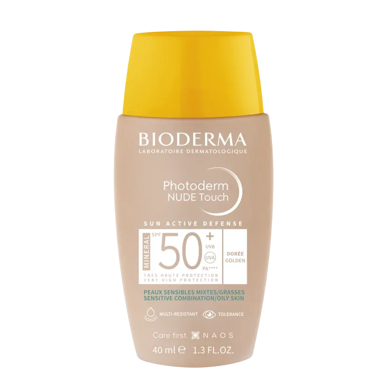 Bioderma Photoderm Nude Touch SPF50+ Teinte Dorée 40ml - Univers Pharmacie