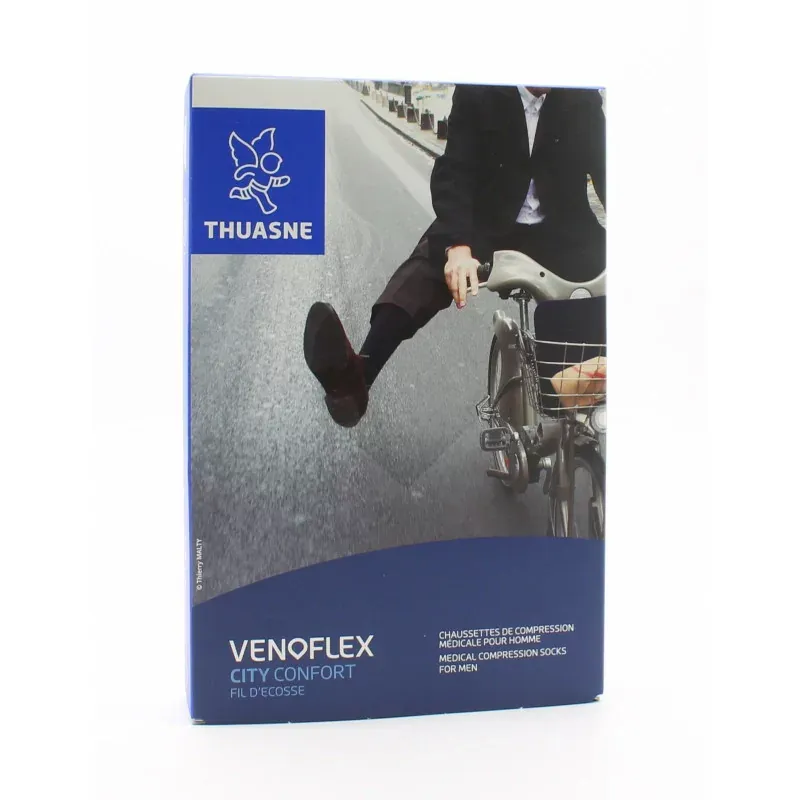 Thuasne Venoflex City Confort Fil d'Ecosse T4N Noir - Univers Pharmacie