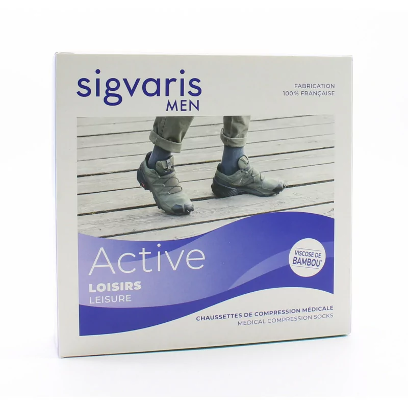Sigvaris Men Active Loisirs Chaussettes Taille M Normal Vert - Univers Pharmacie