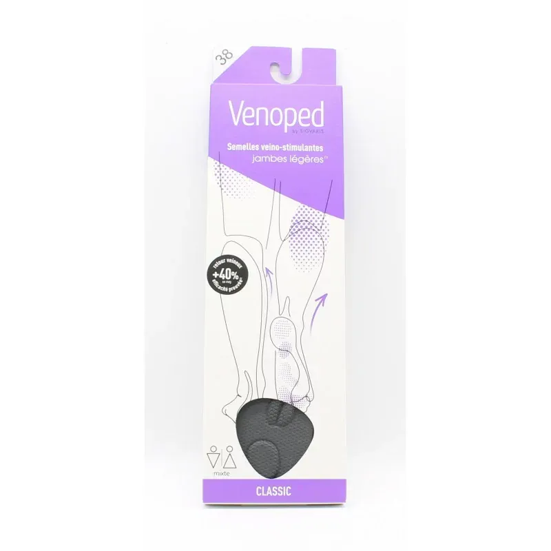 Venoped by Sigvaris Semelles Veino-stimulantes Gris Taille 38 - Univers Pharmacie