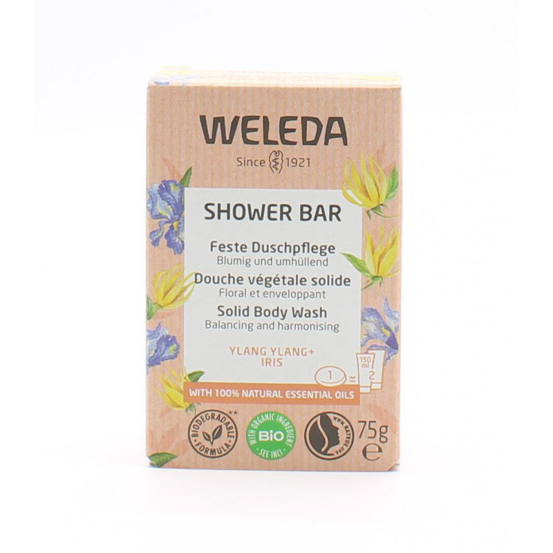 Weleda Shower Bar Savon Solide Bio Ylang Ylang et Iris 75g