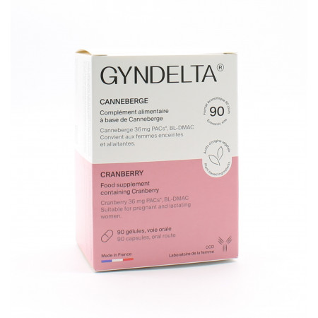 Gyndelta Canneberge 90 gélules - Univers Pharmacie