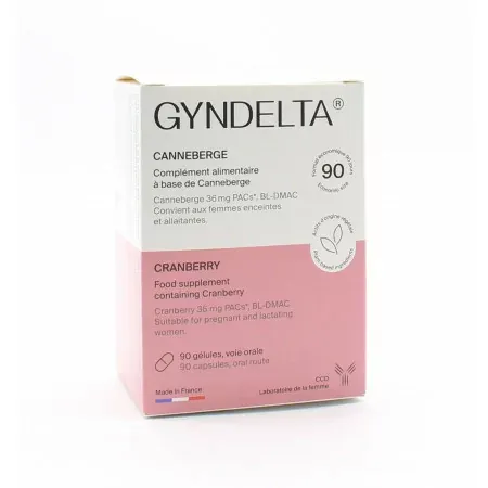 Gyndelta Canneberge 90 gélules - Univers Pharmacie