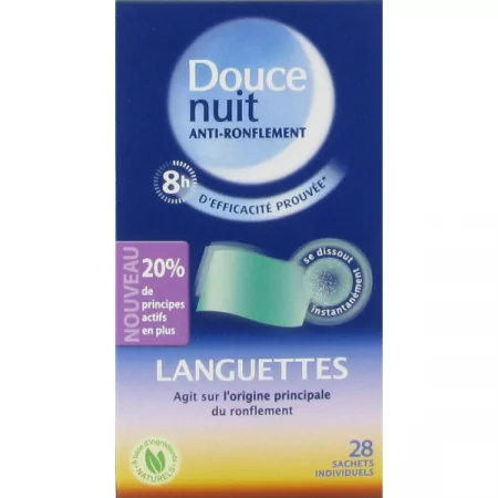 Douce Nuit Languettes Anti-ronflements 28 sachets - Univers Pharmacie