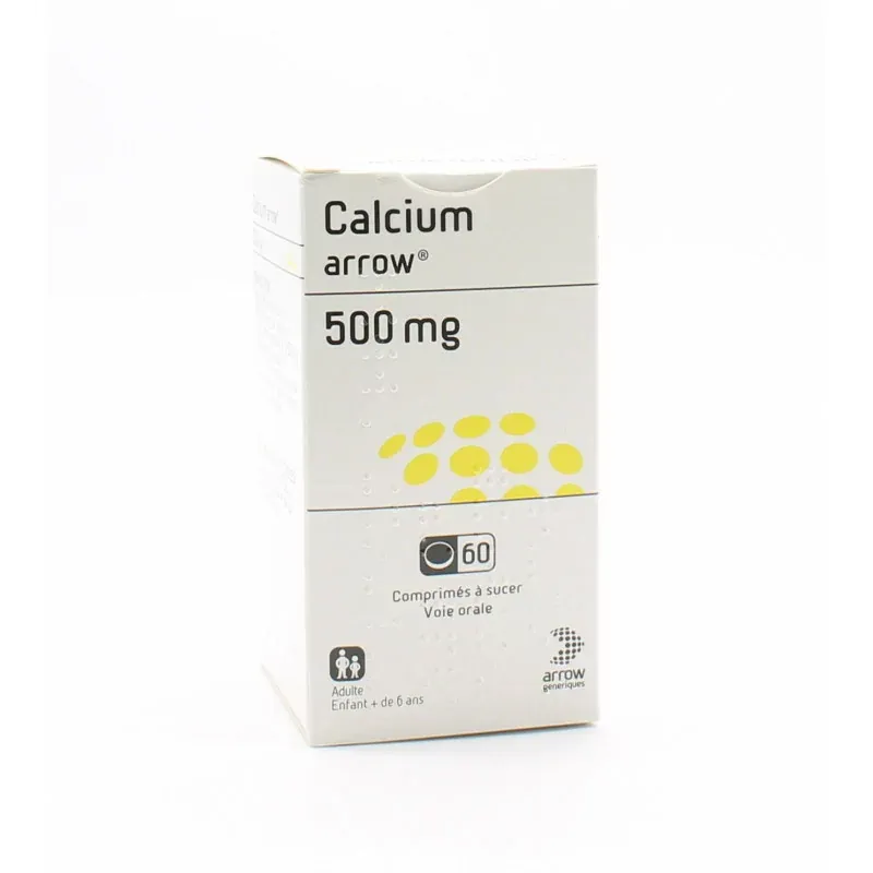 Calcium Arrow 500mg 60 comprimés à sucer - Univers Pharmacie