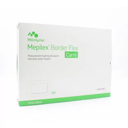 Mepilex Border Flex Carré 17,5X23cm 10 pansements - Univers Pharmacie