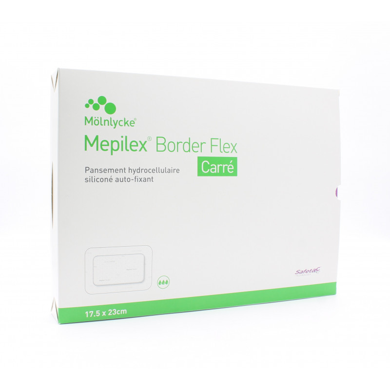 Mepilex Border Flex Carré 17,5X23cm 10 pansements - Univers Pharmacie
