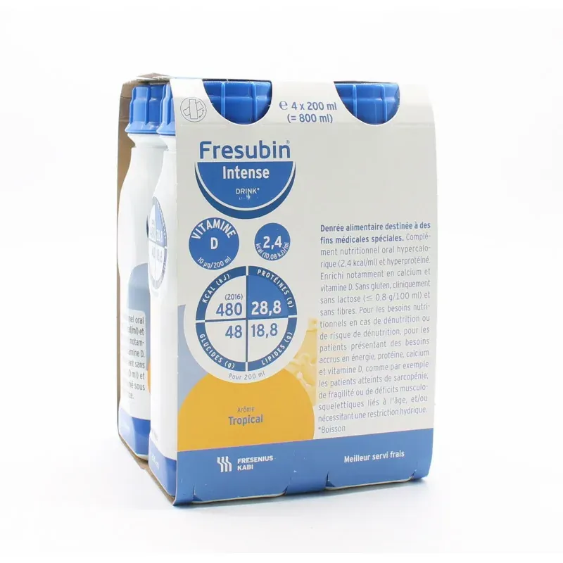 Fresubin Intense Drink Arôme Tropical 4X200ml - Univers Pharmacie