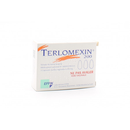 Terlomexin 200 Capsules Molles Vaginales X3 - Univers Pharmacie