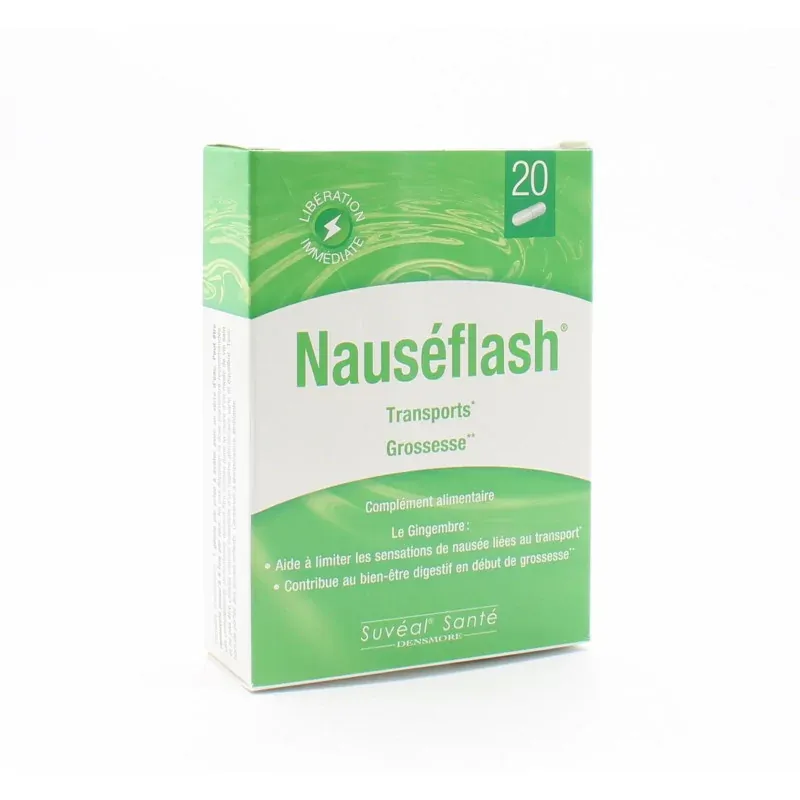 Nauséflash Transports et Grossesse 20 gélules - Univers Pharmacie Nauséflash Transports et Grossesse 20 gélules - Univers Pharmacie