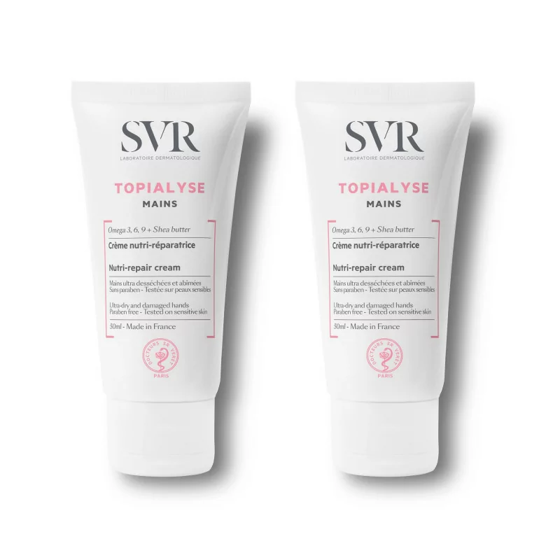 SVR Topialyse Mains Crème Nutri-réparatrice 2X50ml - Univers Pharmacie