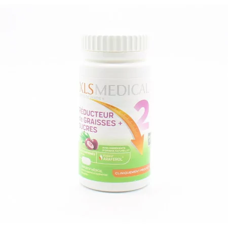 XLS Medical Réducteur de Graisses + Sucres 120 comprimés - Univers Pharmacie