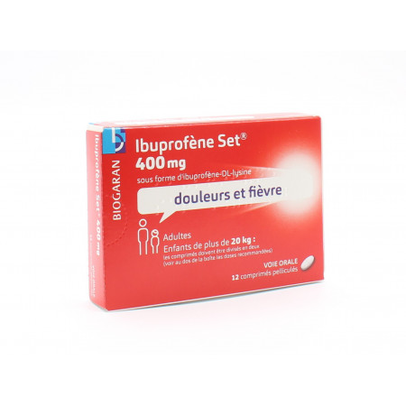 Biogaran Ibuprofène Set 400mg 12 comprimés