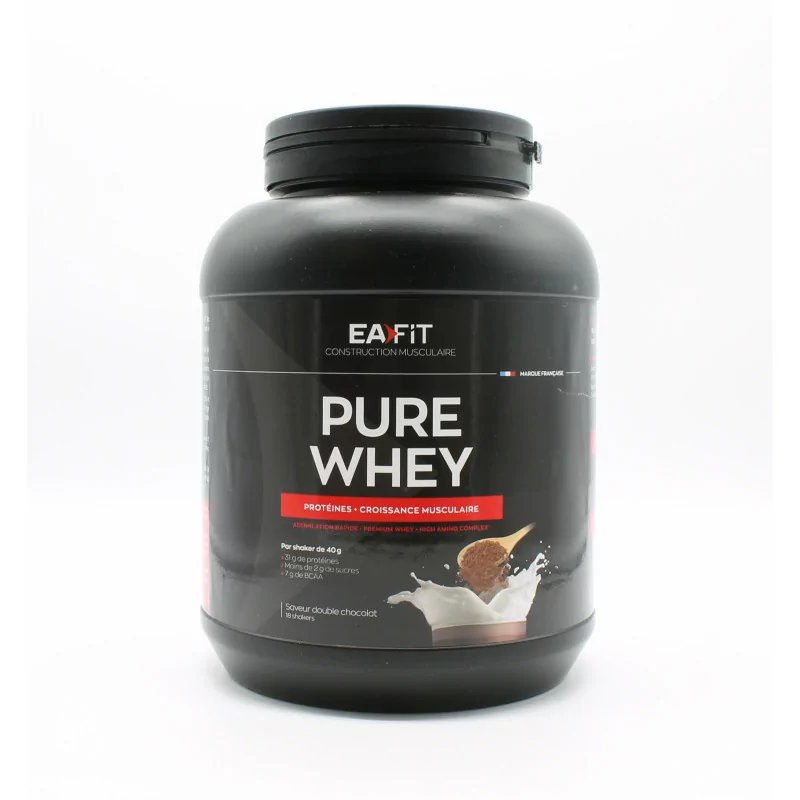 EaFit Pure Whey Saveur Double Chocolat 750g - Univers Pharmacie