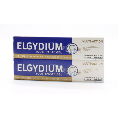 Elgydium Gel Dentifrice Multi-actions 2X75ml - Univers Pharmacie