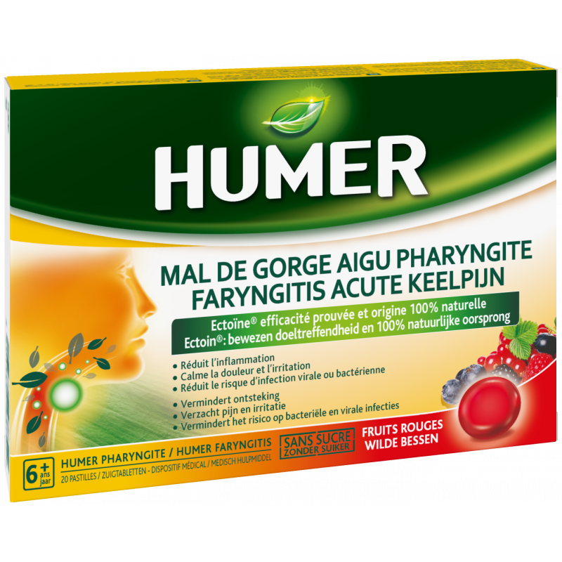 Humer Mal de Gorge Aigu Pharyngite Fruits Rouges 20 pastilles - Univers Pharmacie Humer Mal de Gorge Aigu Pharyngite Fruits Rouges 20 pastilles - Univers Pharmacie