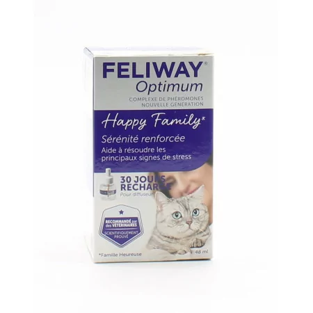 Feliway Optimum Happy Family Recharge 48ml - Univers Pharmacie