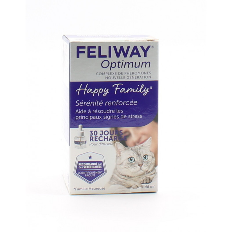 Feliway Optimum Happy Family Recharge 48ml - Univers Pharmacie